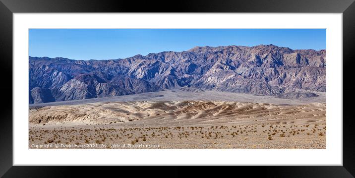 Death Valley Framed Mounted Print by David Hare
