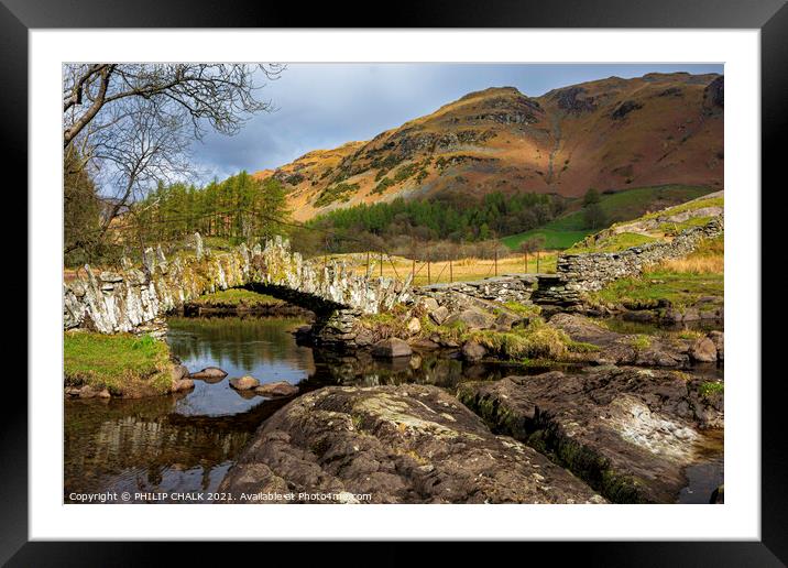 Slaters bridge in the lake district Cumbria 544 Framed Mounted Print by PHILIP CHALK