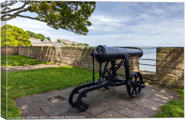 The Old Cannon, Berwick Upon Tweed Canvas Print by Jim Monk