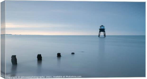 Early Morning Sunrise at Dovercourt Lighthouse, Essex, UK Canvas Print by johnseanphotography 