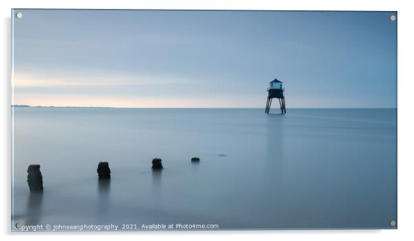 Early Morning Sunrise at Dovercourt Lighthouse, Essex, UK Acrylic by johnseanphotography 