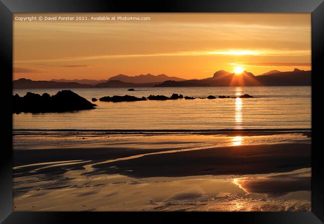 Sunrise over the Mountain of Suilven, NW Coast of Scotland Framed Print by David Forster