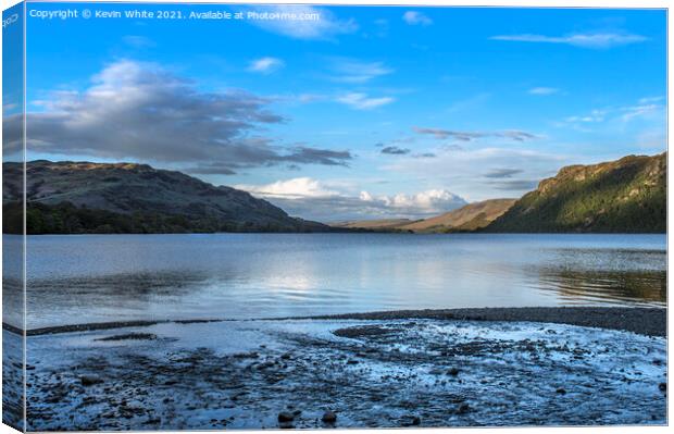 Before sunset at Ullswater Canvas Print by Kevin White