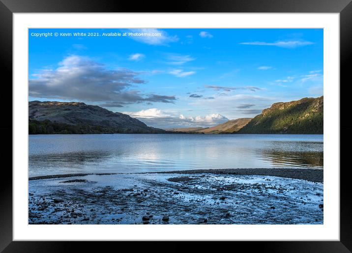 Before sunset at Ullswater Framed Mounted Print by Kevin White