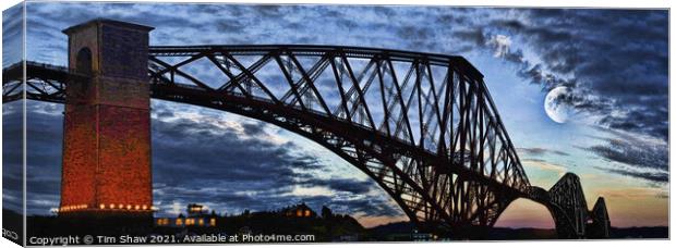 Forth Bridge Abstract Canvas Print by Tim Shaw