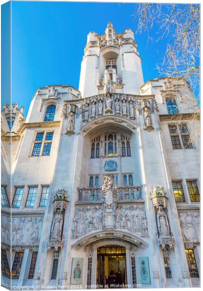 Supreme Court United Kingdom Middlesex Guildhall Westminster Lon Canvas Print by William Perry