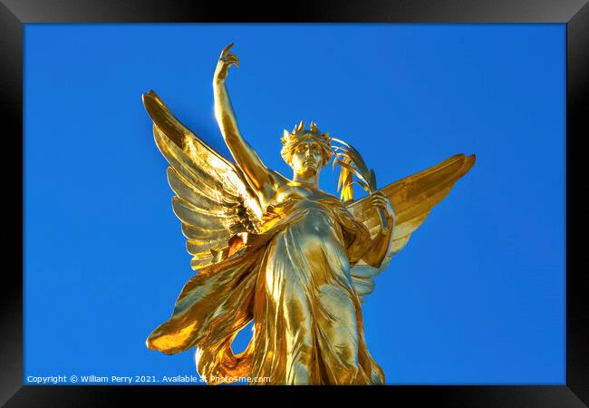 Winged Victory Victoria Memorial Buckingham Palace Westminster L Framed Print by William Perry