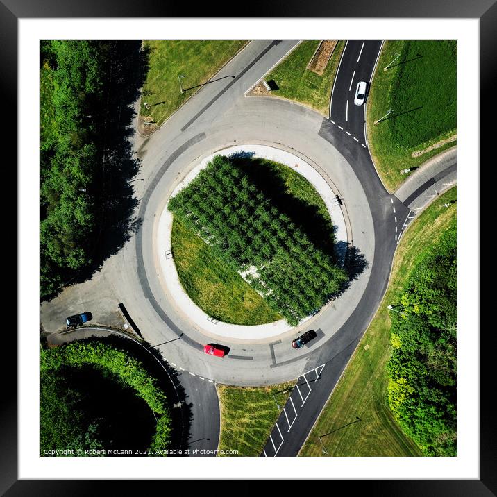 Roundabout Framed Mounted Print by Robert McCann