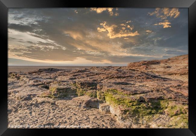 Red Rocks Coastal Reserve Wirral England Framed Print by Phil Longfoot