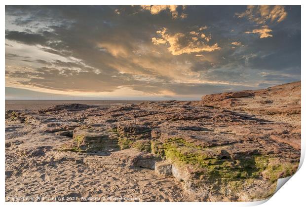Red Rocks Coastal Reserve Wirral England Print by Phil Longfoot
