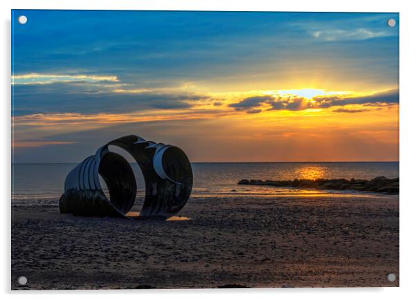 Mary's Shell Thornton Cleveleys At Sunset Acrylic by Jonathan Thirkell
