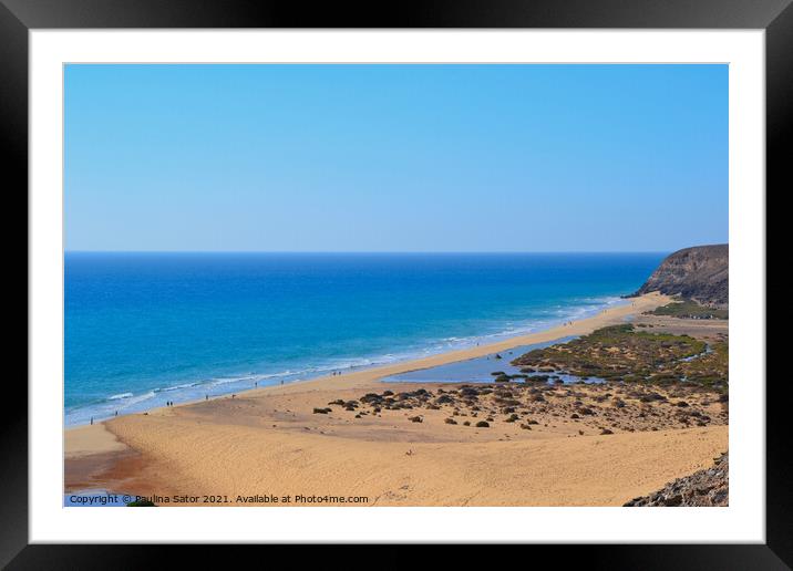  Playa de Sotavento, Fuerteventura Framed Mounted Print by Paulina Sator