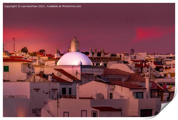 Albufeira Old Town Print by Lee Kershaw