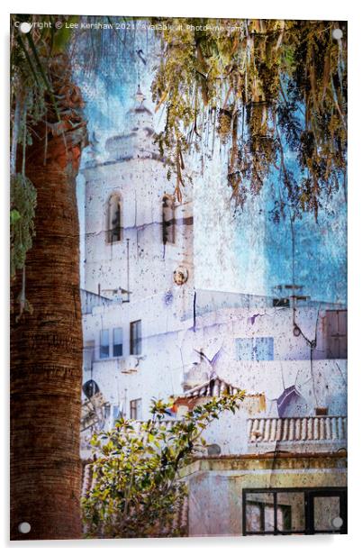 Albuferia Old Town Church Acrylic by Lee Kershaw