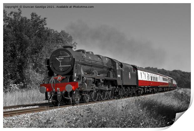 Russian Red Royal Scot Steam train Print by Duncan Savidge