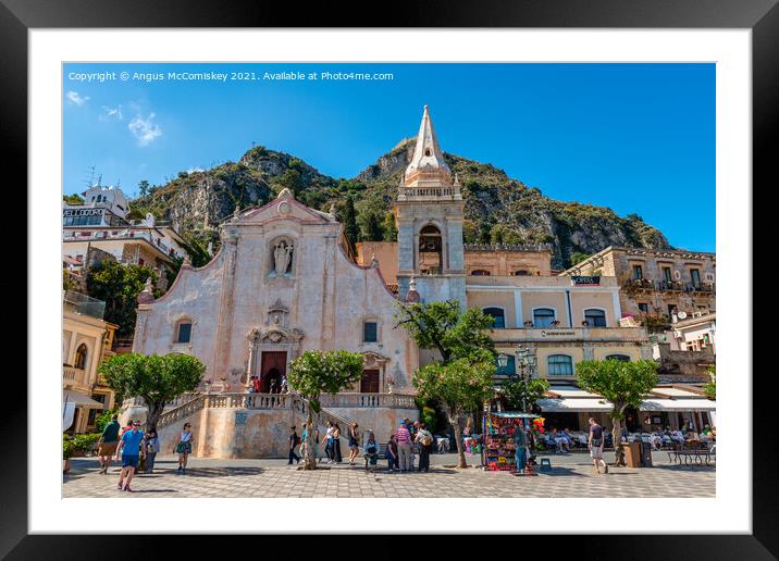 Church of San Giuseppe, Taormina, Sicily Framed Mounted Print by Angus McComiskey