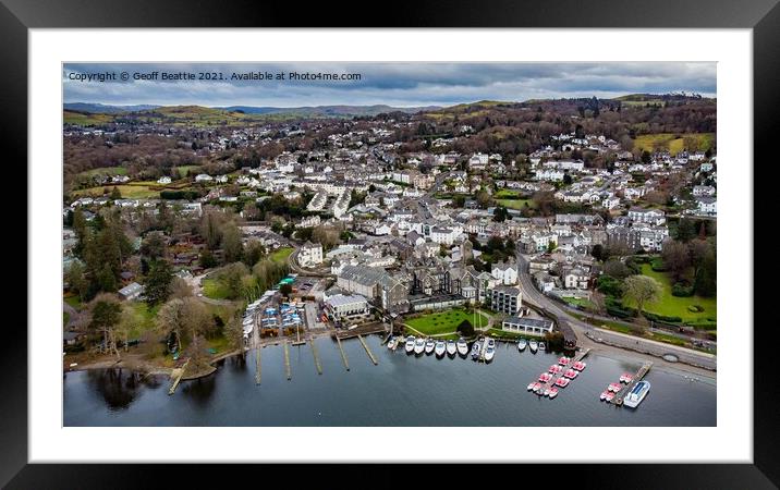 Bowness on Windermere, The Lake District Framed Mounted Print by Geoff Beattie