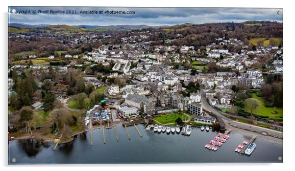 Bowness on Windermere, The Lake District Acrylic by Geoff Beattie