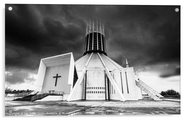 Liverpool Roman Catholic Cathedral Acrylic by Ian Miller