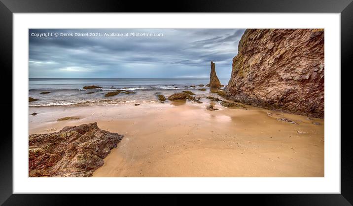 Cullen Beach, Moray Framed Mounted Print by Derek Daniel