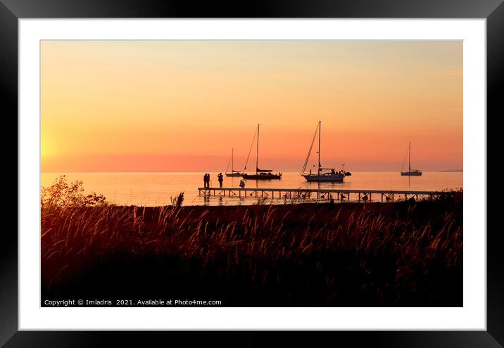 Beautiful Langeland Sunset, Denmark Framed Mounted Print by Imladris 