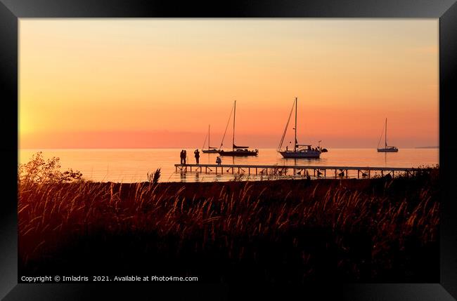 Beautiful Langeland Sunset, Denmark Framed Print by Imladris 