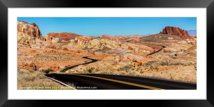 Valley of Fire Highway Framed Mounted Print by David Hare