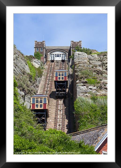 East Hill Cliff Railway Framed Mounted Print by Paul Lawrenson