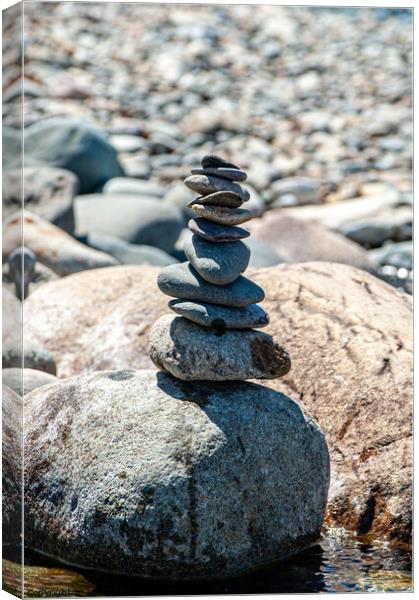 Small Pebble Tower Canvas Print by James Lavott