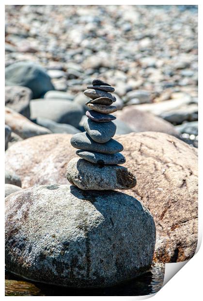 Small Pebble Tower Print by James Lavott