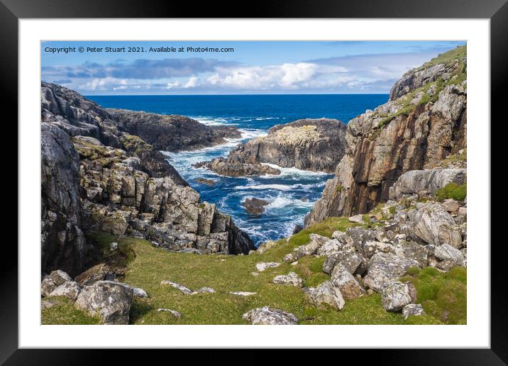 Borve Beach and Camping site on the isle of Barra Framed Mounted Print by Peter Stuart