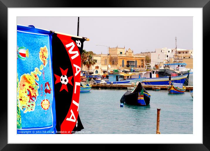 Marsaxlokk, Malta. Framed Mounted Print by john hill