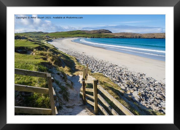 Vatersay Beach Outer Hebrides Framed Mounted Print by Peter Stuart