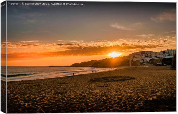Albuferia Algarve Sunset Canvas Print by Lee Kershaw