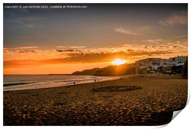 Albuferia Algarve Sunset Print by Lee Kershaw