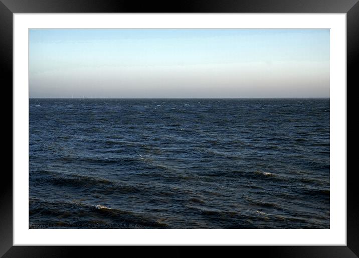 Seascape across the River Thames at Shoeburyness, Essex. Framed Mounted Print by Peter Bolton