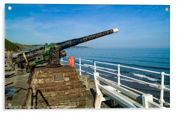 Old canon at Whitby, Yorkshire Acrylic by Ian Miller