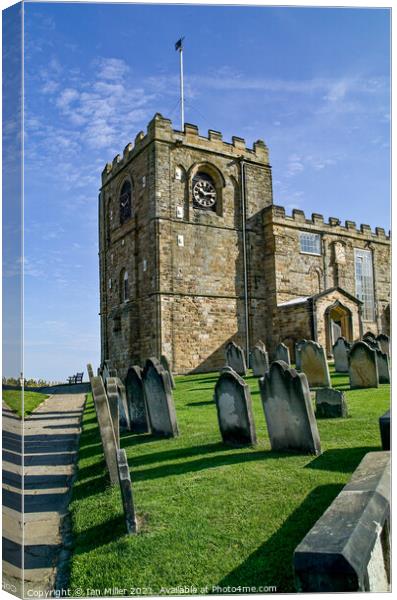 St Marys Church Tower, Whitby. Canvas Print by Ian Miller