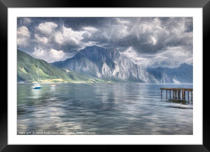 Austrian Lake Storm  Framed Mounted Print by David Pyatt