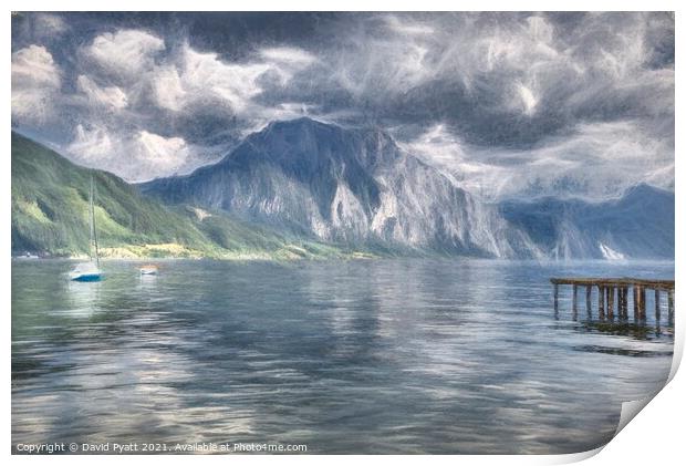 Austrian Lake Storm  Print by David Pyatt