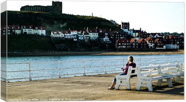 Sitting in Whitby Canvas Print by Ian Miller
