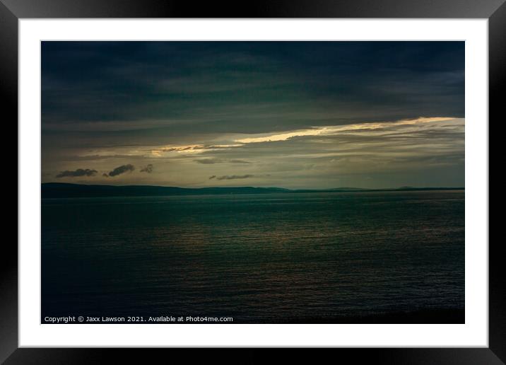 Sun setting over Orkney Framed Mounted Print by Jaxx Lawson