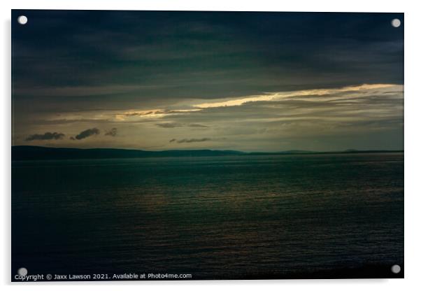 Sun setting over Orkney Acrylic by Jaxx Lawson