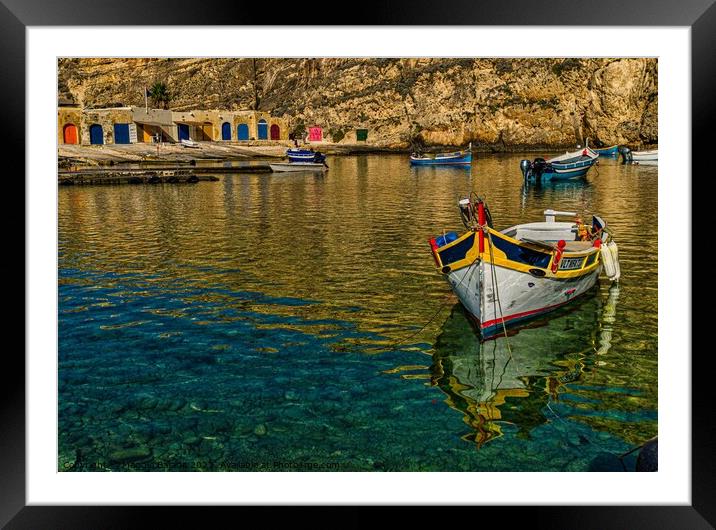 Picturesque of Colorful boat on water, Inland Sea, Framed Mounted Print by Maggie Bajada