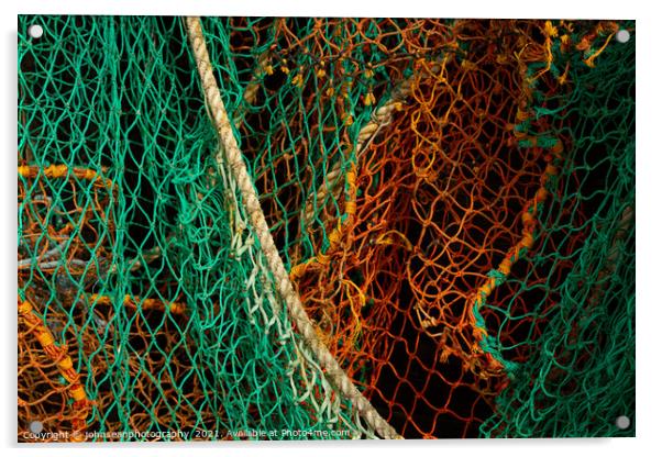 Colourful old fishing nets at Leigh-on-Sea Acrylic by johnseanphotography 