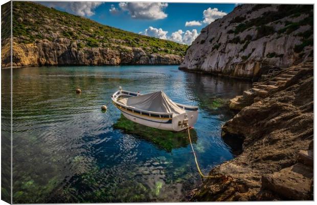 Beautiful scenery coastline of the Maltese Islands Canvas Print by Maggie Bajada
