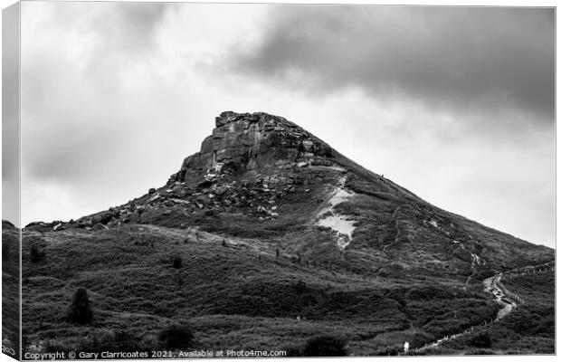 Moody Roseberry Topping Canvas Print by Gary Clarricoates