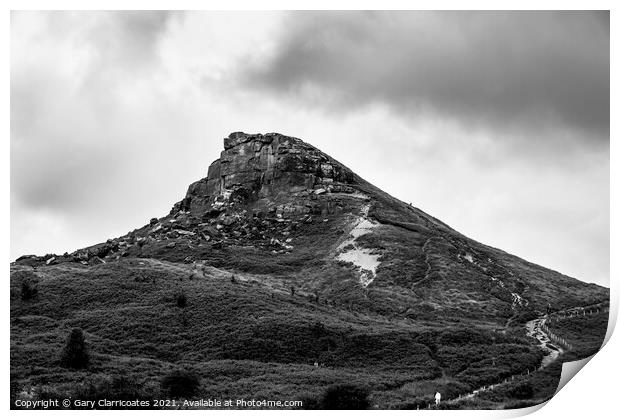 Moody Roseberry Topping Print by Gary Clarricoates