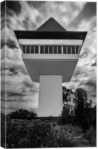 View of Black and White Architecture of Mitchelton Canvas Print by Maggie Bajada