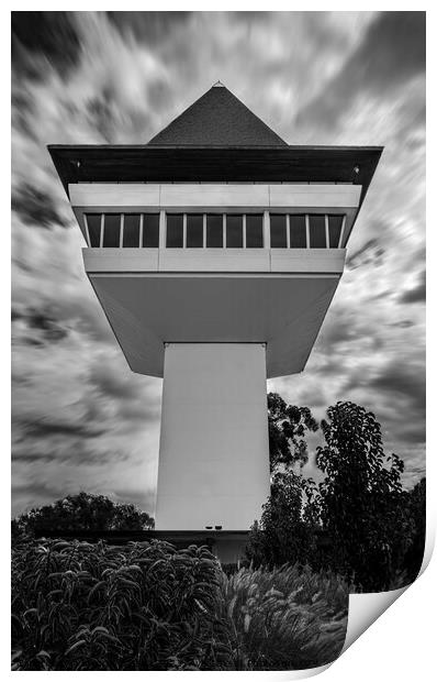 View of Black and White Architecture of Mitchelton Print by Maggie Bajada